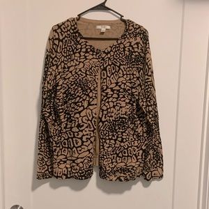 Animal print cardigan size 2X